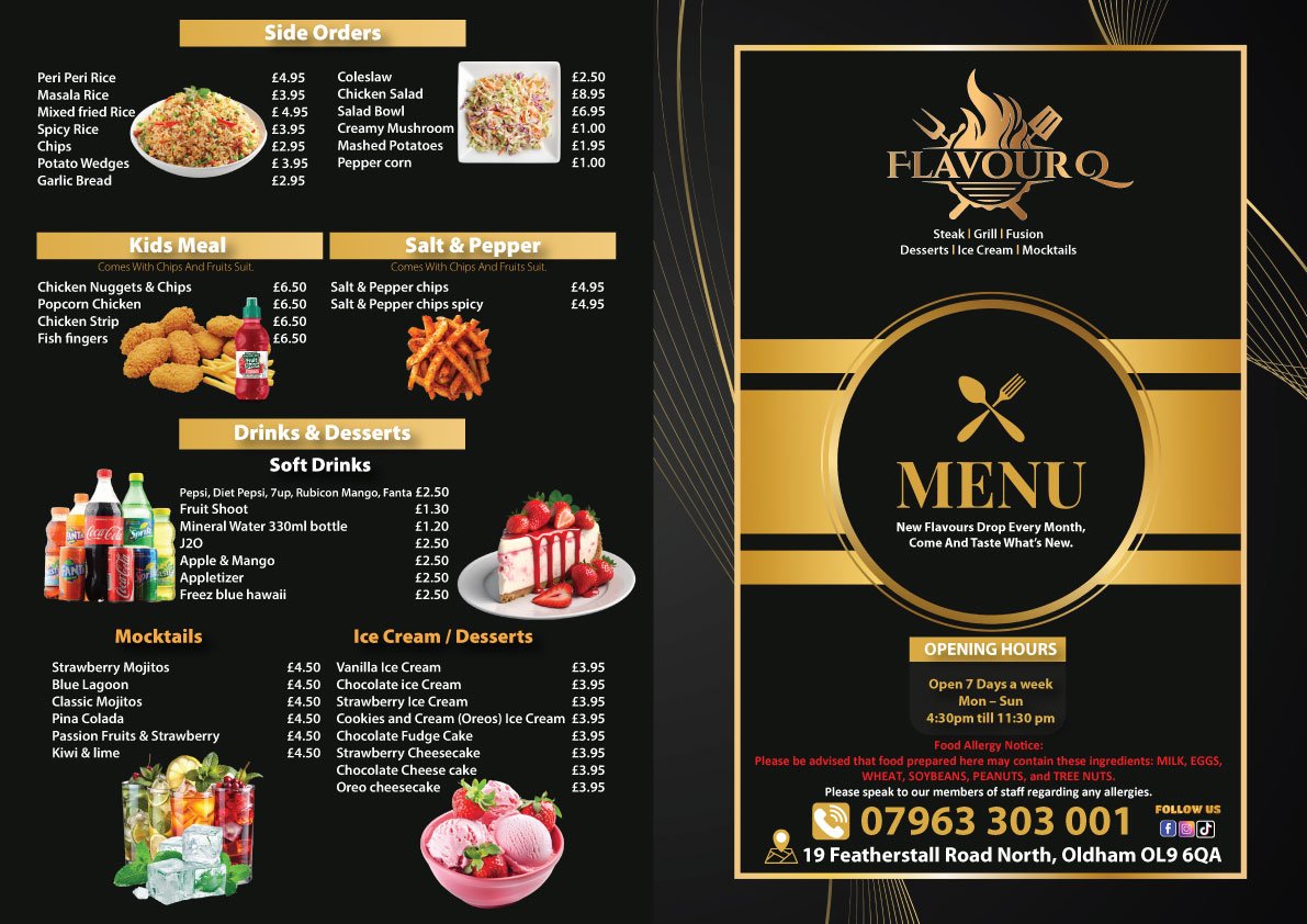 Flavour Q Sides and Drinks